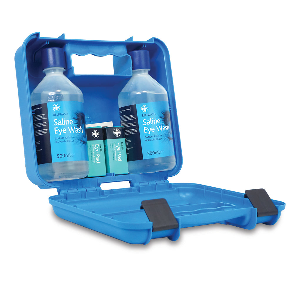Deluxe Eye Wash Station - Titan Box - Small - Blue - G&M Medical Supply