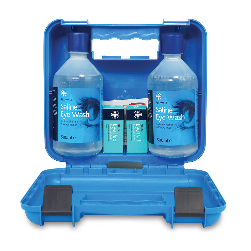 Deluxe Eye Wash Station - Titan Box - Small - Blue - G&M Medical Supply