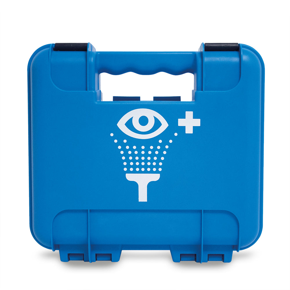Deluxe Eye Wash Station - Titan Box - Small - Blue - G&M Medical Supply
