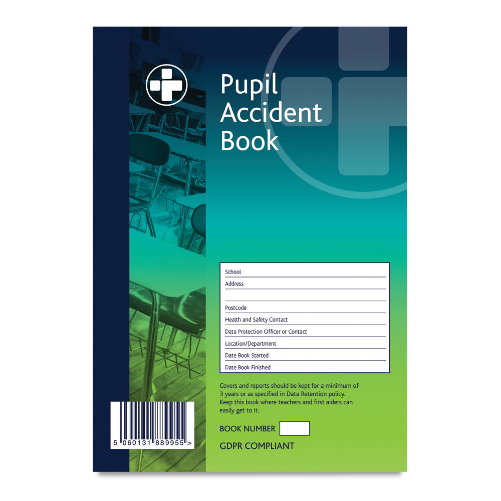 Pupil Accident Book - A5 - G&M Medical Supply