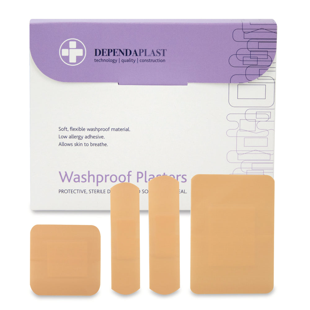 Dependaplast - Washproof Plasters - Assorted - Pale - Box of 120 - G&M Medical Supply